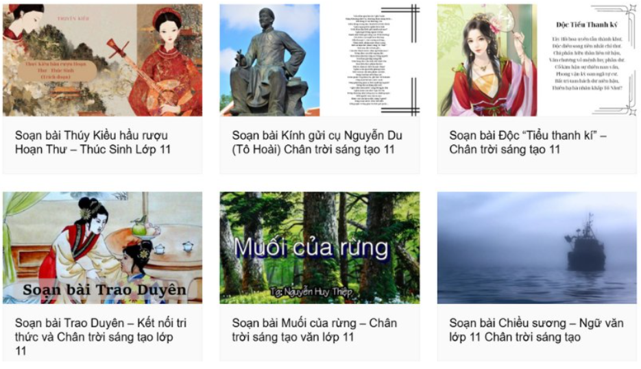 Tác phẩm thơ và hướng dẫn đọc hiểu được nền tảng cung cấp