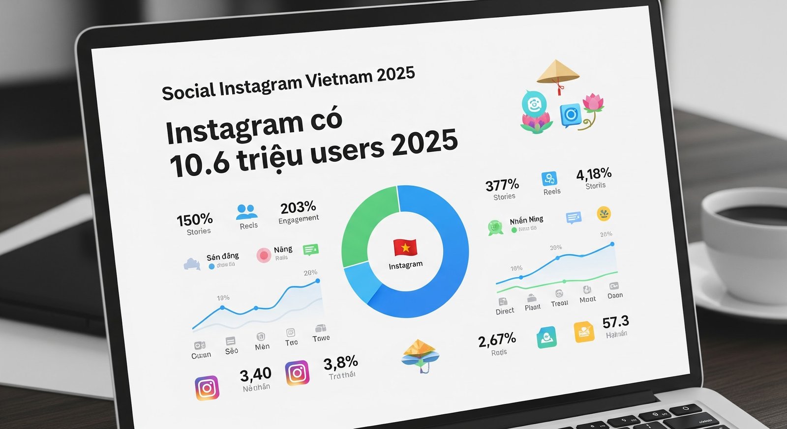 Theo DataReportal Digital 2025 Vietnam có 10.6 triệu users năm 2025