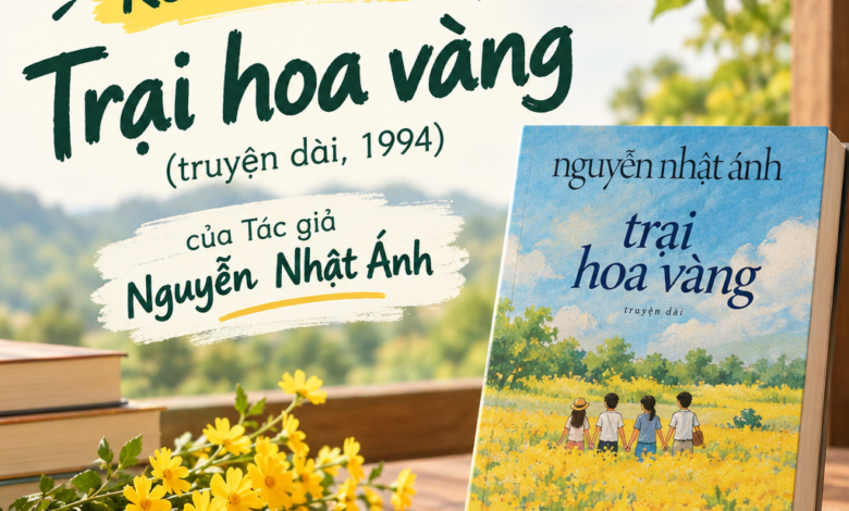 Review sách Trại hoa vàng (truyện dài, 1994) của Tác giả Nguyễn Nhật Ánh